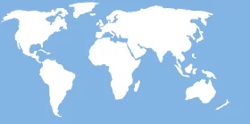 Minimalist World Map Clipart: Simplified Continents in Pristine White Design