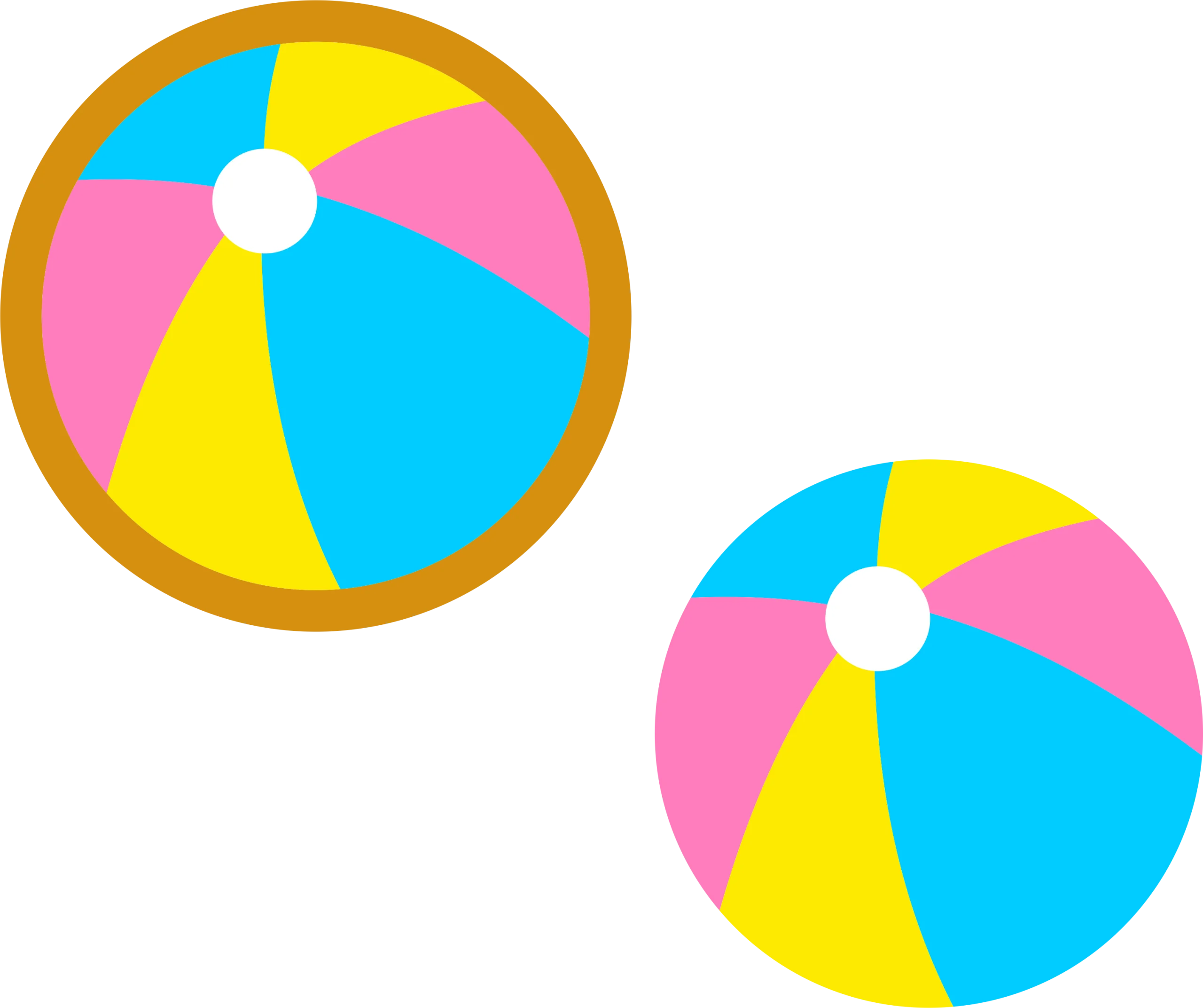 Playful Summer Beach Ball Clipart with Cheerful Pastel and Bold Color Sections