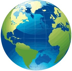 Serene Global Cartography Clipart: Tranquil Earth Representation with Soft Color Palette