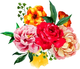 Watercolor Floral Bouquet Clipart: A Radiant Symphony of Blossoming Elegance