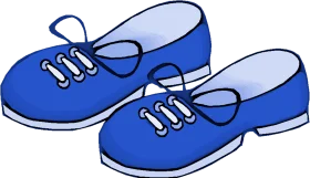 Cheerful Blue Casual Sneakers Clipart Illustration for Kids and Design