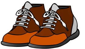 Classic Brown Leather Lace-Up Work Boots Vintage Style Clipart Illustration