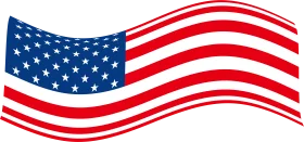 Dynamic Waving American Flag Clipart - Patriotic Stars and Stripes Design