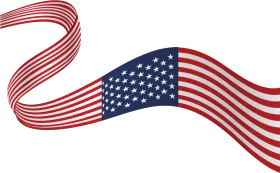 Elegant Waving United States National Flag Clipart Design Element