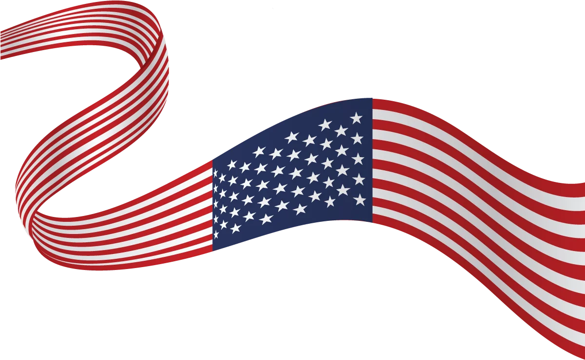 Elegant Waving United States National Flag Clipart Design Element