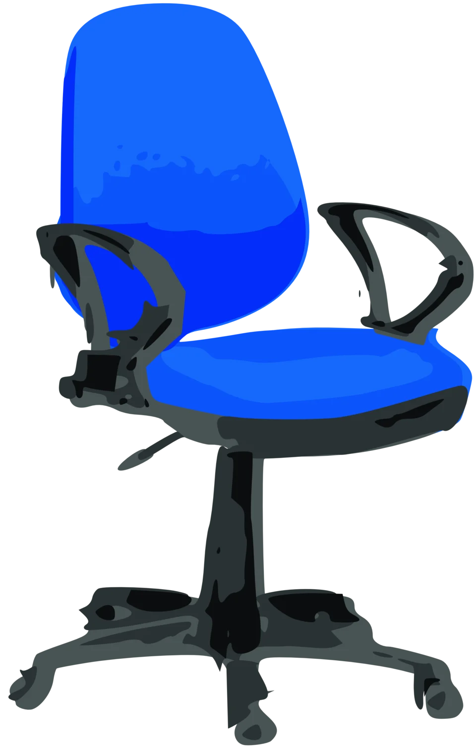 Ergonomic Blue Office Chair Clipart: Professional Workspace Seating Solution