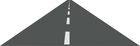 Minimalist Geometric Highway Perspective Clipart Design Illustration