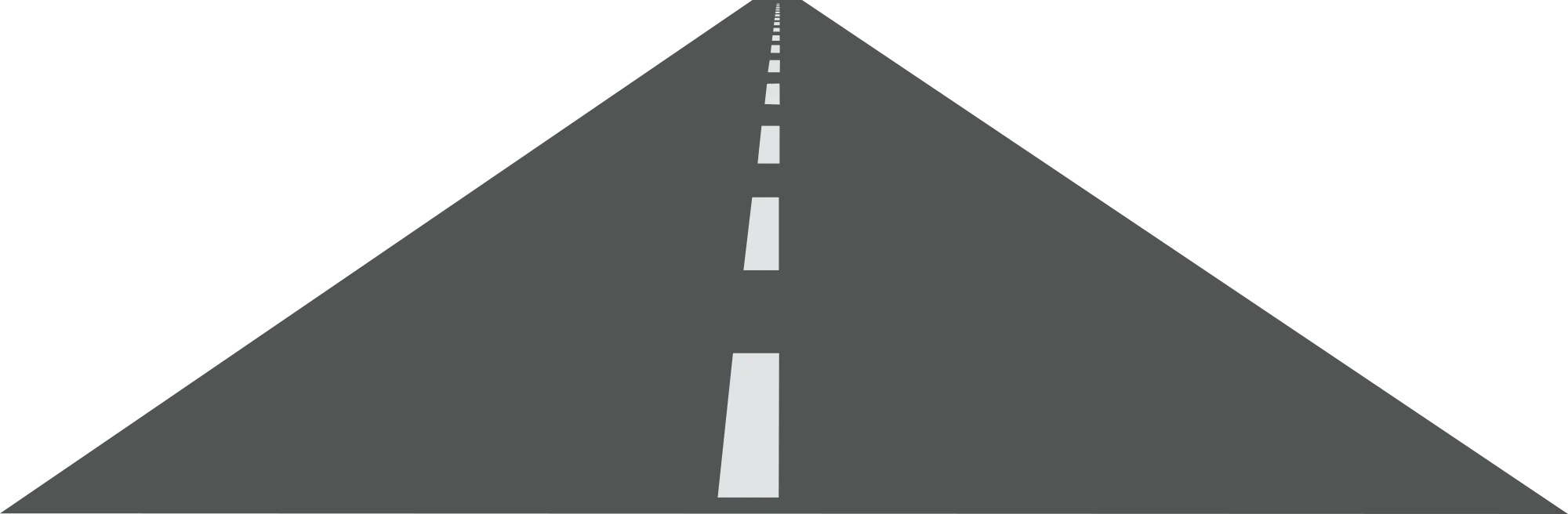 Minimalist Geometric Highway Perspective Clipart Design Illustration