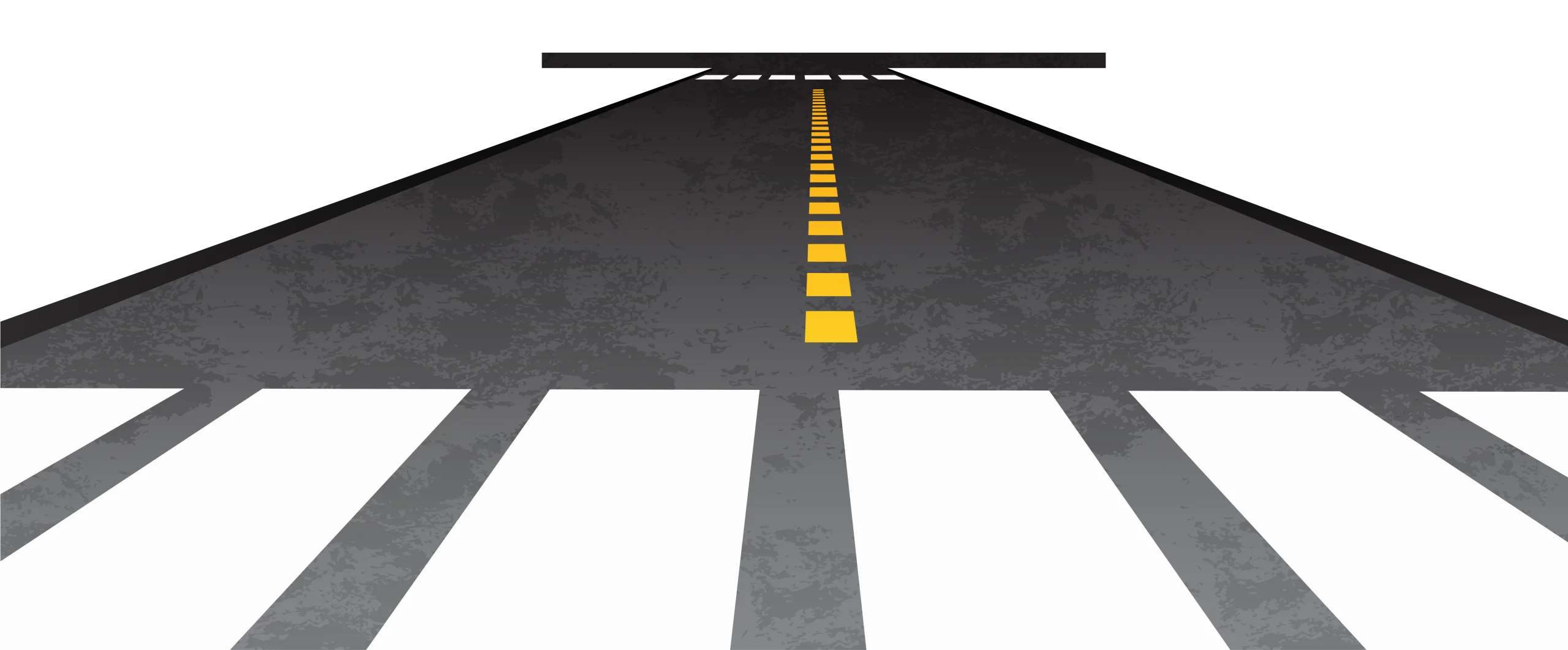 Minimalist Highway Perspective Clipart with Center Dividing Line
