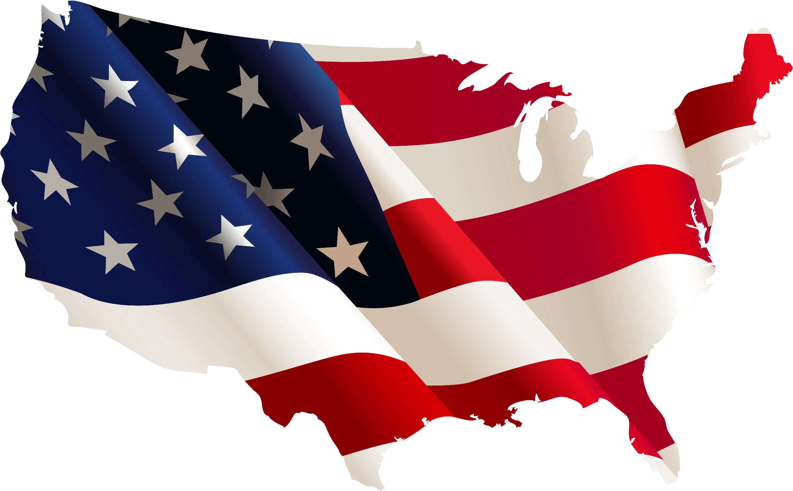 Patriotic United States Map and Flag Clipart Showcasing National Pride and Unity