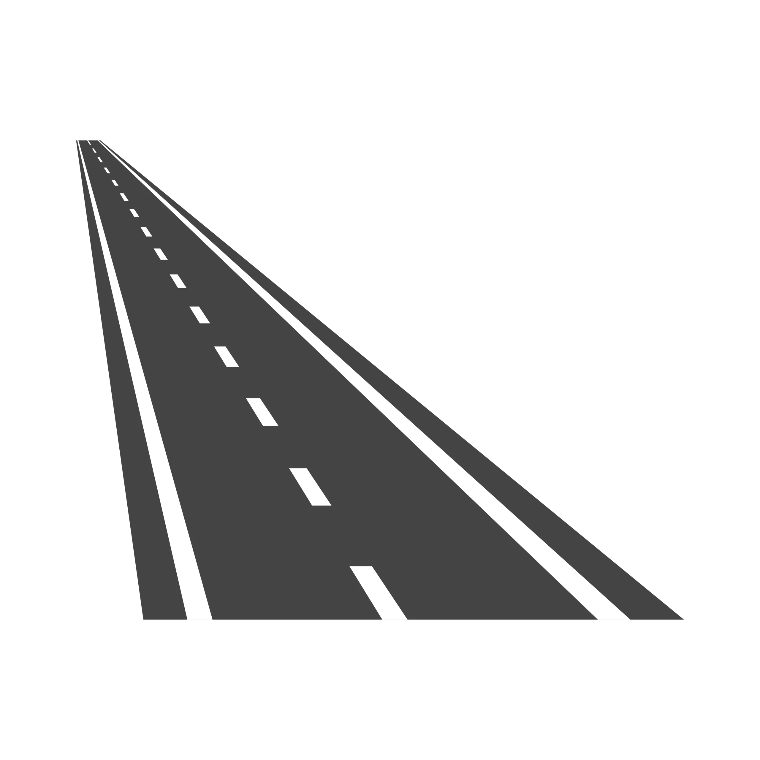 Sleek Perspective Highway Road Clipart Illustration with Vanishing Point