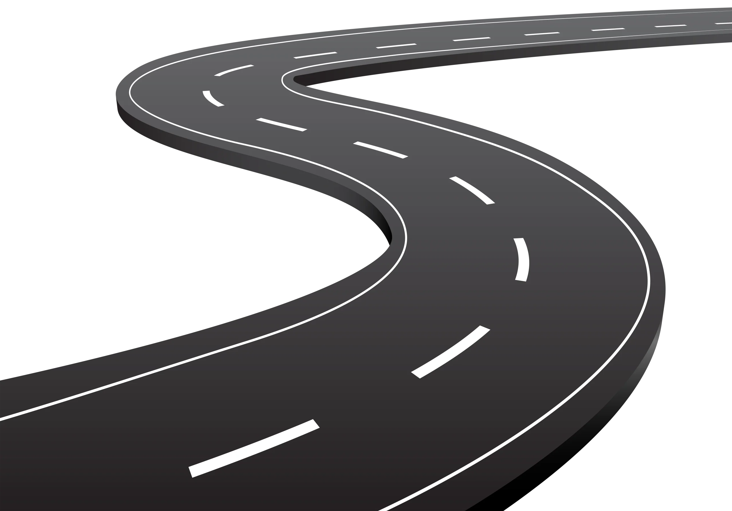 Sleek Winding Highway Clipart: Dynamic Road Design Illustration