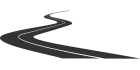 Sleek Winding Road Clipart: Dynamic Highway Curve Illustration Design