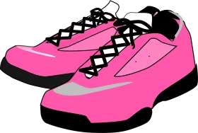 Stylish Pink Athletic Sneakers Clipart Design for Sports Enthusiasts