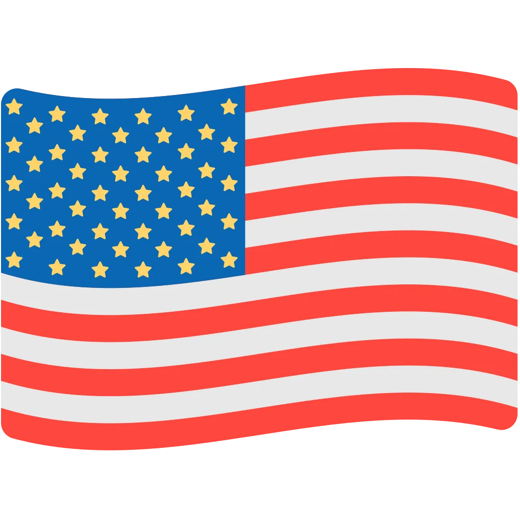 Stylized United States National Flag Clipart with Waving Dynamic Design