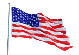 United States of America National Flag Waving Patriotic Clipart Design