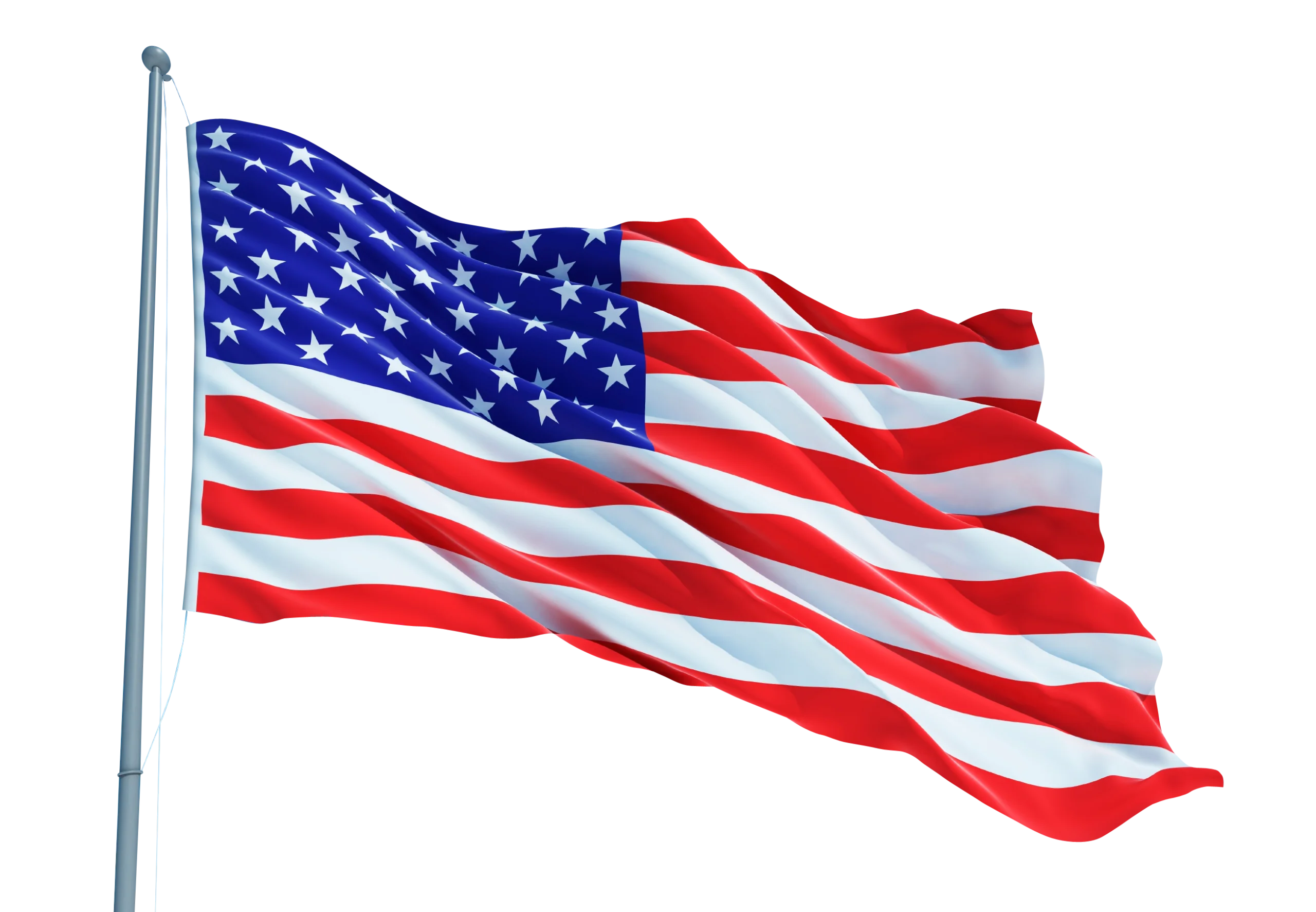 United States of America National Flag Waving Patriotic Clipart Design