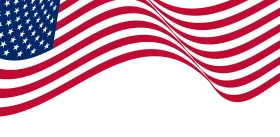United States of America Waving Flag Clipart - Dynamic Patriotic Banner Design