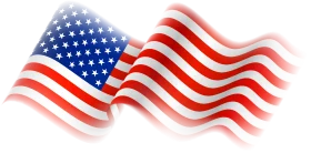 Waving American Flag Clipart with Soft Ethereal Stars and Stripes Design