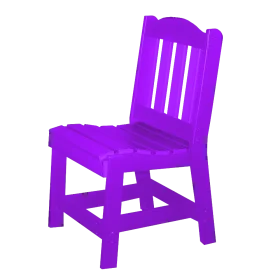 Whimsical Purple Wooden Chair Clipart Design with Classic Vertical Slats