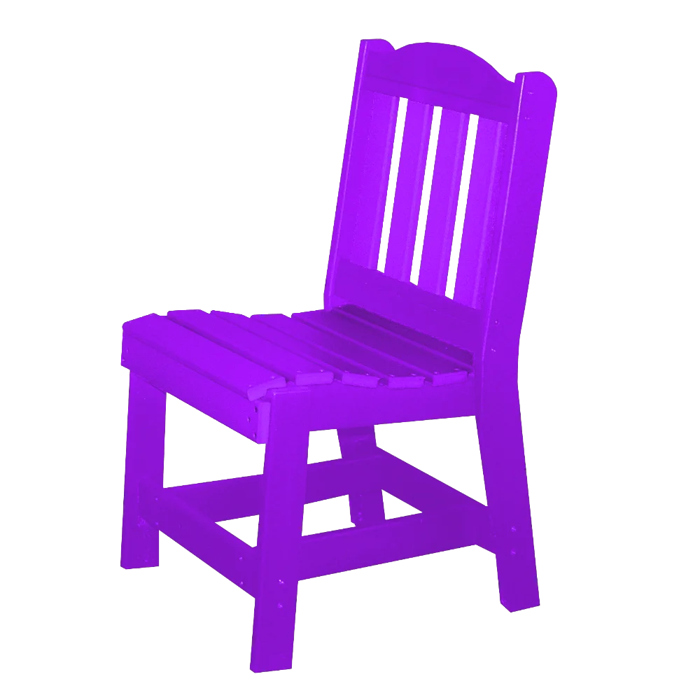 Whimsical Purple Wooden Chair Clipart Design with Classic Vertical Slats