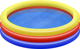 Colorful Inflatable Kiddie Swimming Pool Clipart Design for Summer Fun