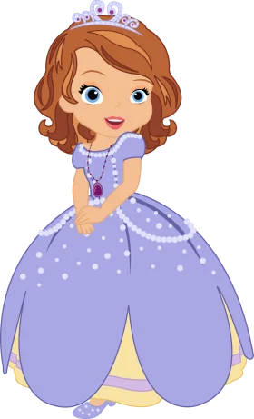 Enchanting Sofia the First Princess Elegant Lavender Clipart Illustration