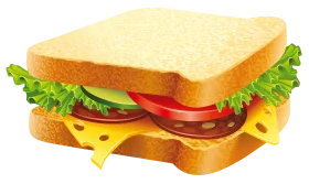 Classic Deli-Style Sandwich Clipart with Fresh Ingredients and Melted Cheese