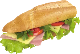 Classic Deli-Style Submarine Sandwich Clipart with Fresh Ingredients