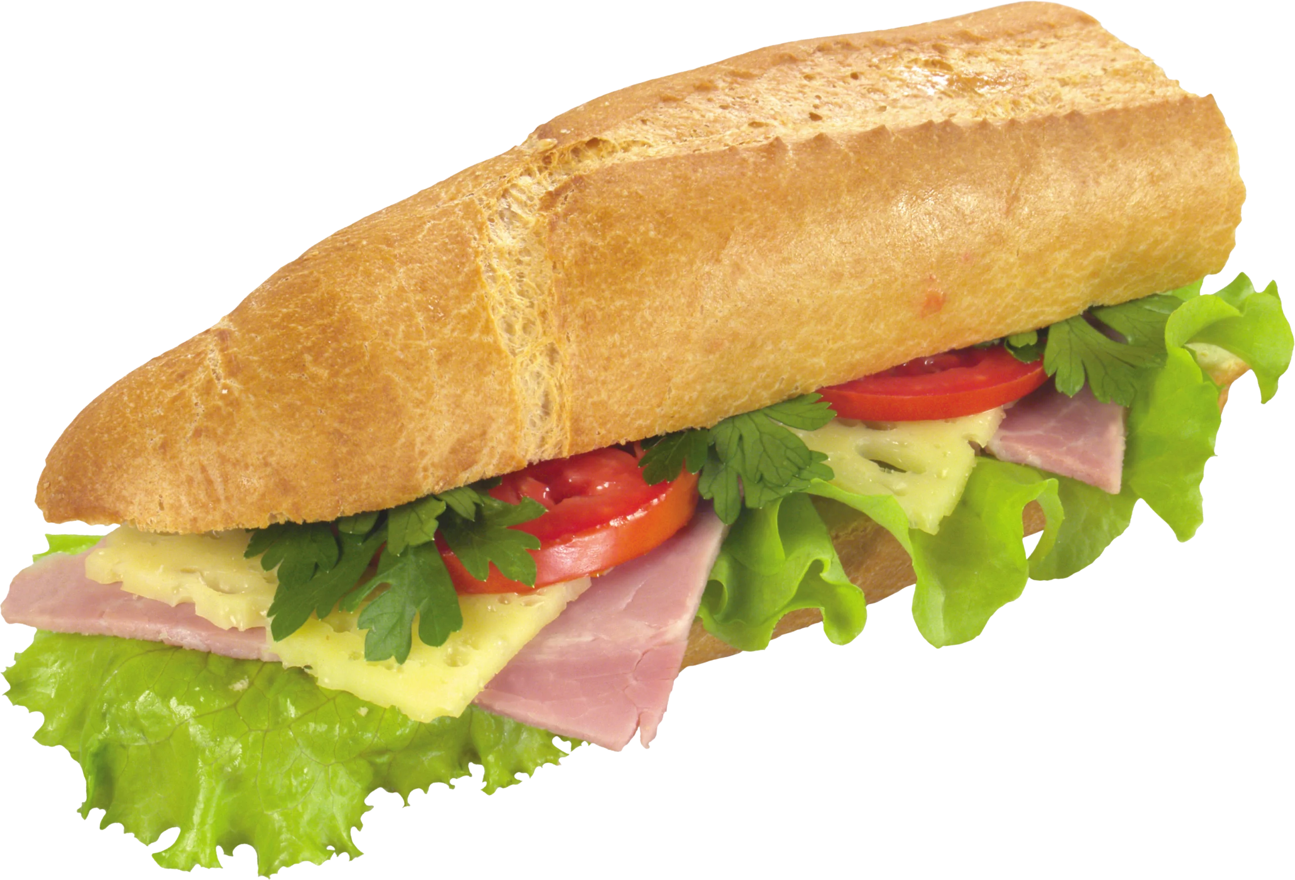 Classic Deli-Style Submarine Sandwich Clipart with Fresh Ingredients
