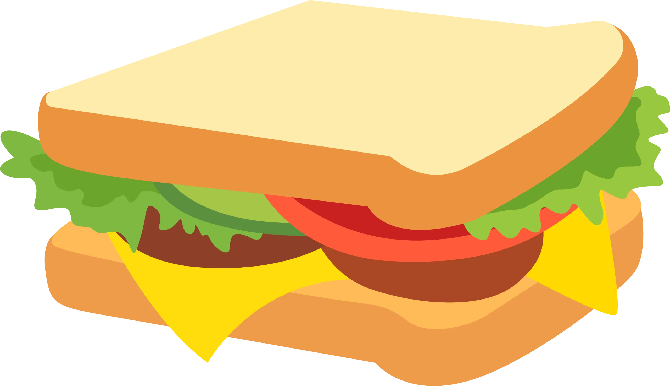 Classic Layered Sandwich Clipart Illustration with Fresh Ingredients