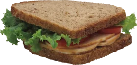 Classic Wholesome Wheat Bread Sandwich Clipart with Fresh Lettuce and Layers