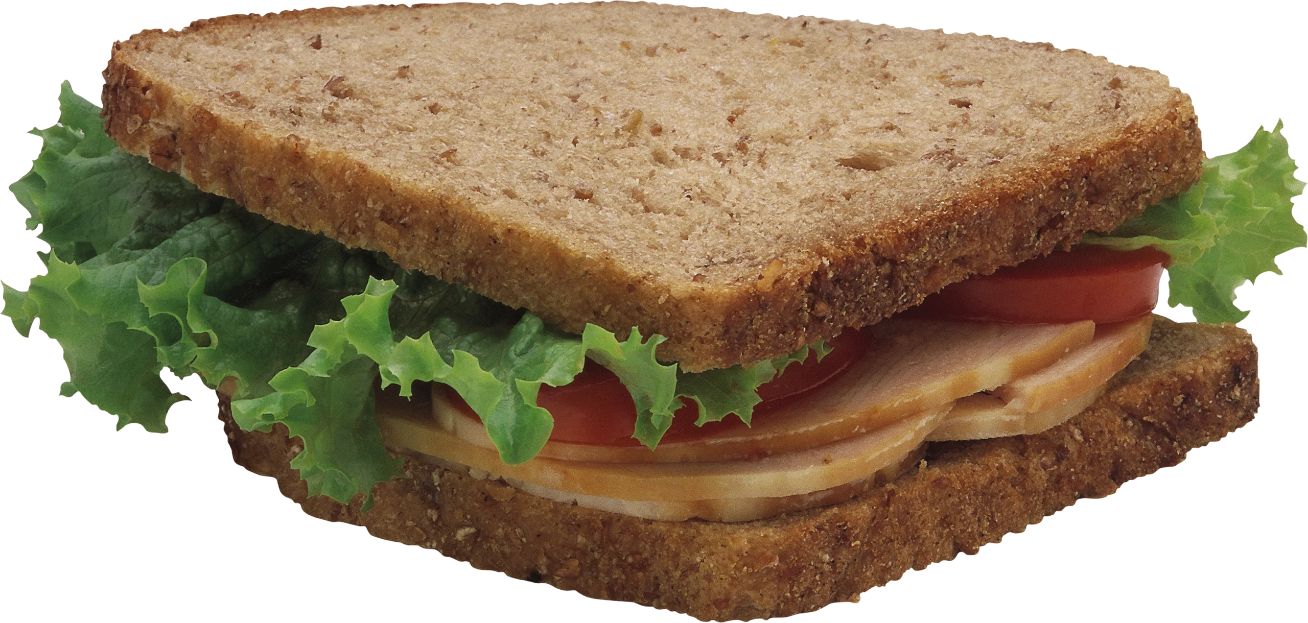 Classic Wholesome Wheat Bread Sandwich Clipart with Fresh Lettuce and Layers