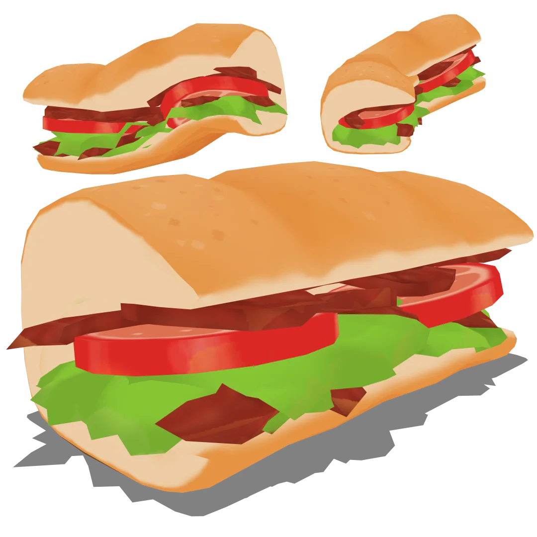 Delectable Submarine Sandwich Clipart Illustration with Fresh Ingredients