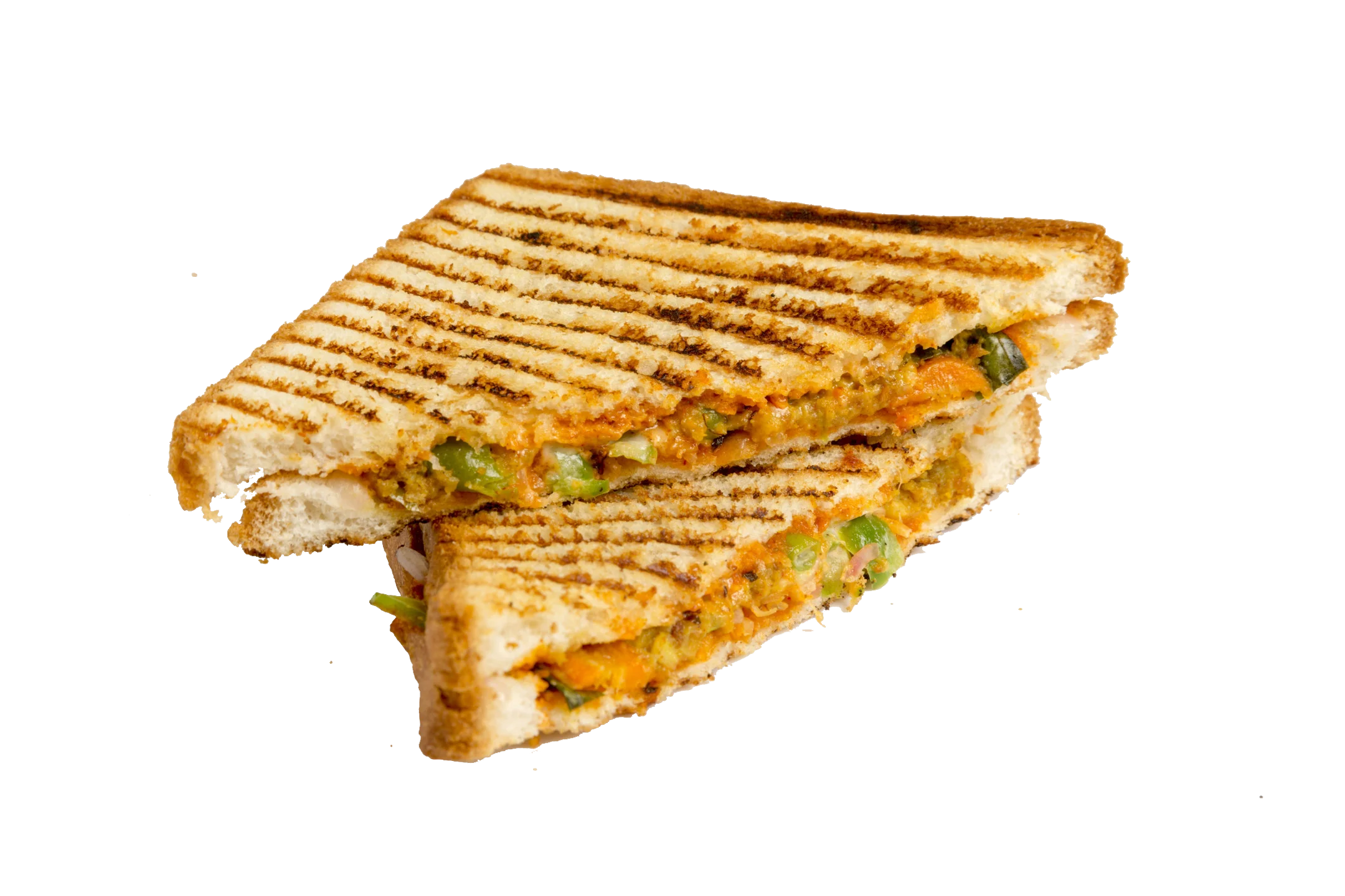 Deliciously Grilled Panini Sandwich Clipart with Golden Grill Marks