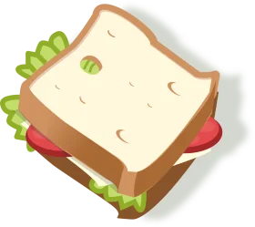 Delightful Classic Sandwich Clipart with Fresh Layers and Crisp Edges