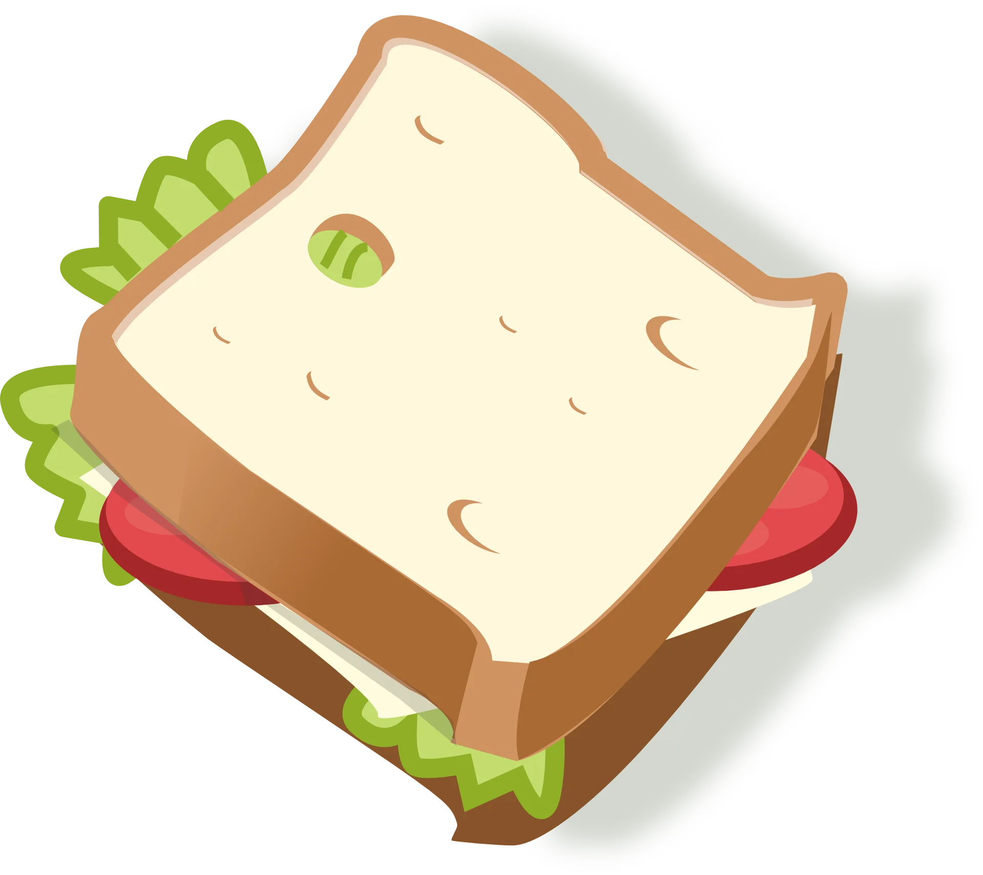 Delightful Classic Sandwich Clipart with Fresh Layers and Crisp Edges