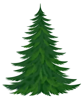 Majestic Evergreen Pine Tree Clipart: A Lush Forest Symbol of Wilderness