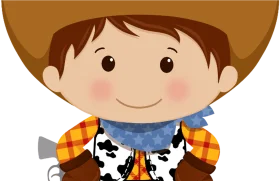 Adorable Wild West Cowboy Cartoon Character Clipart for Kids