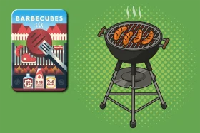 Classic Barbecue Grill and Utensils Clipart: Summer Cooking Essentials