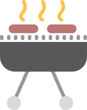 Classic Outdoor Grill Clipart: Sizzling Barbecue Illustration for Culinary Enthusiasts