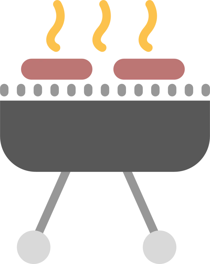Classic Outdoor Grill Clipart: Sizzling Barbecue Illustration for Culinary Enthusiasts