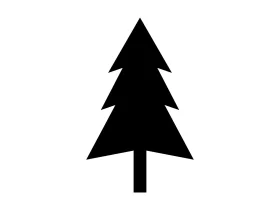 Minimalist Pine Tree Silhouette Clipart - Simple Forest Symbol Design