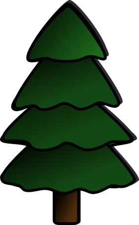 Simple Green Pine Tree Clipart Vector Illustration for Digital Design