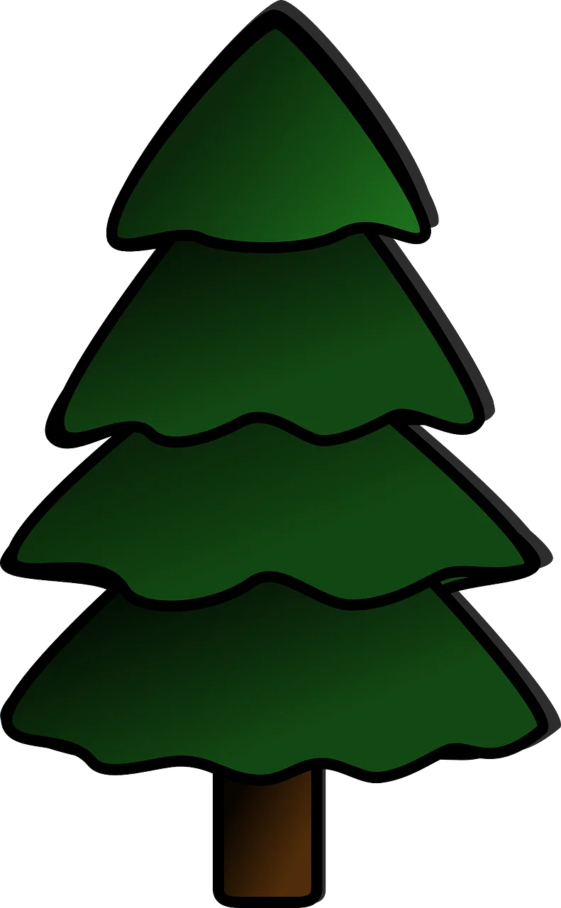 Simple Green Pine Tree Clipart Vector Illustration for Digital Design