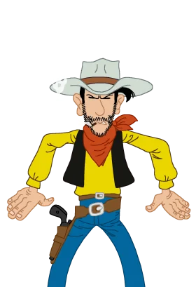 Wild West Gunslinger Clipart: Tough Cowboy Ready for a Showdown
