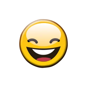 Cheerful Yellow Emoji Clipart Expressing Pure Joy and Happiness