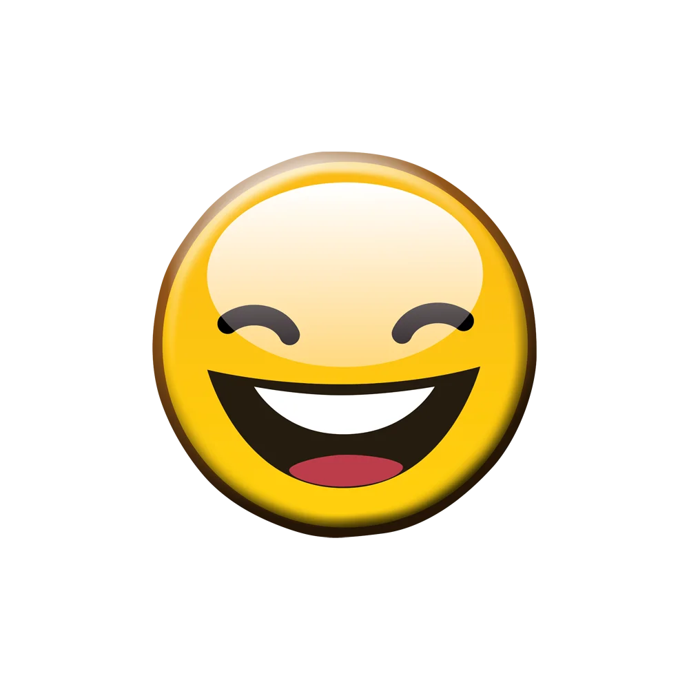Cheerful Yellow Emoji Clipart Expressing Pure Joy and Happiness