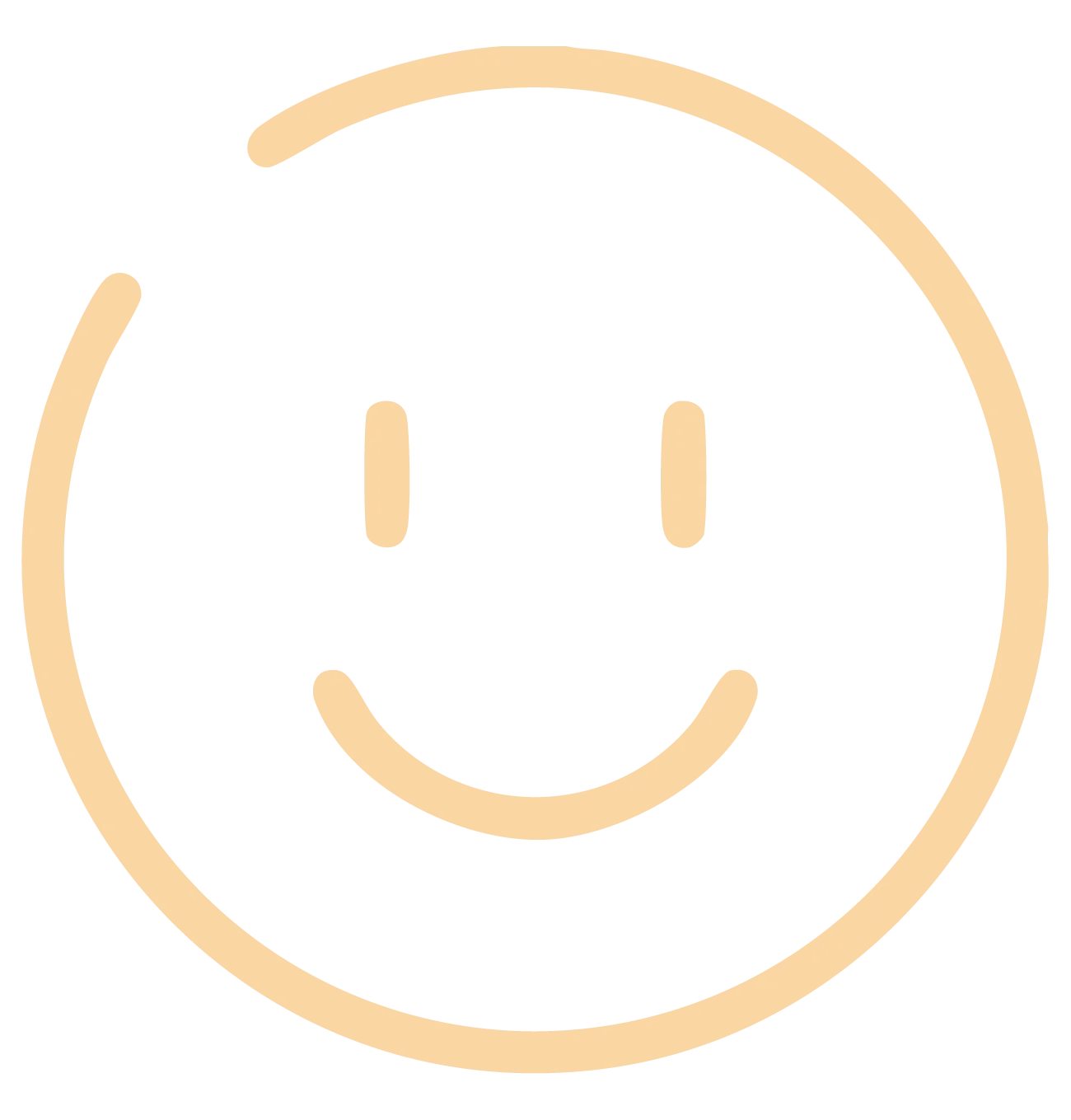 Minimalist Soft Pastel Yellow Smiley Face Clipart Design
