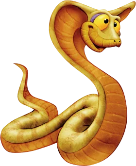 Playful Cartoon Cobra Clipart with Cheerful Expression and Curvy Body